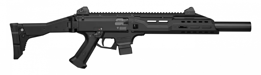 CZ Scorpion EVO 3 S1 Carbine 16" schwarz, Fake-Schalldämpfer 9mm Para